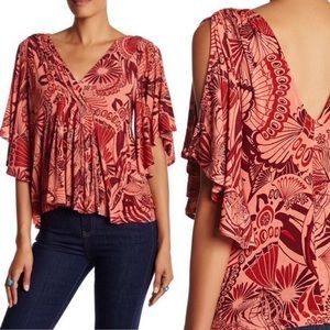 NEW Free People Amour coral blouse top